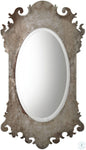 Vitravo Oxidized Silver Oval Mirror