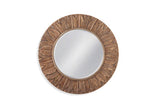 Mirror-Bronze Leaf Circle 38X38
