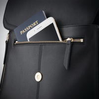 Ladies Leather Flap Backpack