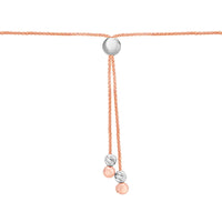 14k White and Rose Gold Lariat Necklace (26 in.)