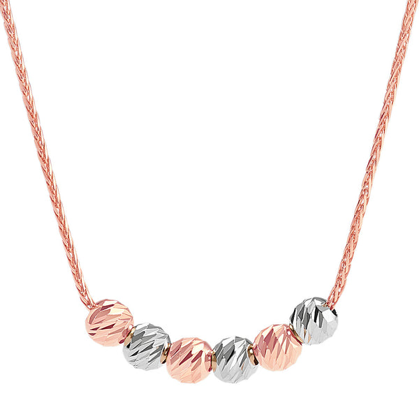 14k White and Rose Gold Lariat Necklace (26 in.)