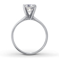 Certified Diamond Round-Cut Ring 1-1/2 carats 14K White Gold