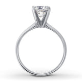 Certified Diamond Round-Cut Ring 1-1/2 carats 14K White Gold