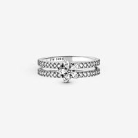Copy of Sparkling Snowflake Double Ring