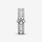 Copy of Sparkling Snowflake Double Ring