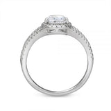 LAB-CREATED WHITE SAPPHIRE EARRING, PENDANT & RING GIFT SET IN STERLING SILVER