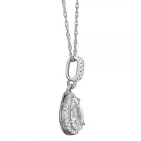LAB-CREATED WHITE SAPPHIRE EARRING, PENDANT & RING GIFT SET IN STERLING SILVER