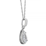 LAB-CREATED WHITE SAPPHIRE EARRING, PENDANT & RING GIFT SET IN STERLING SILVER