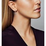 Turquoise Hearts and Feather Hoop Earrings