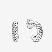 Copy of Pavé Snake Chain Pattern Hoop Earrings