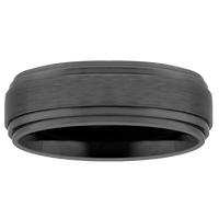 Black Titanium Comfort Fit Ring (8mm)
