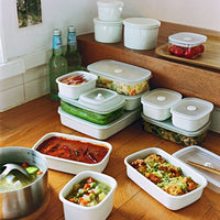 WHITE PORCELAIN STORAGE L