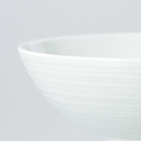 WHITE PORCELAIN RICE BOWL L