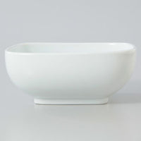 WHITE PORCELAIN SQUARE BOWL L
