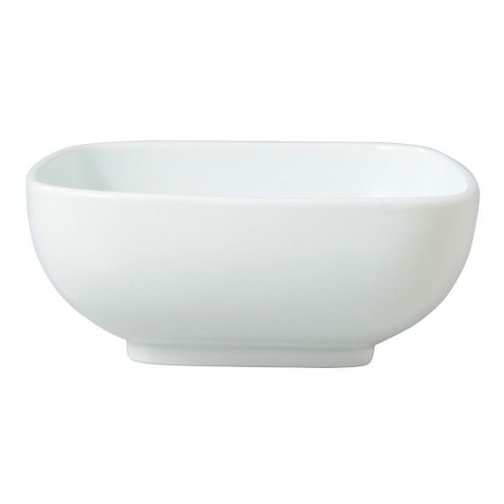 WHITE PORCELAIN SQUARE BOWL L