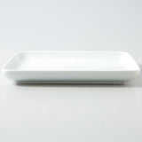WHITE PORCELAIN SQUARE DISH L