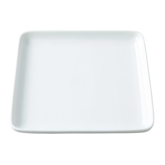 WHITE PORCELAIN SQUARE DISH L