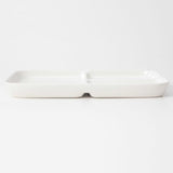 BEIGE PORCELAIN SQUARE PLATE WITH PARTITION L