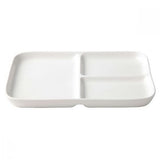BEIGE PORCELAIN SQUARE PLATE WITH PARTITION L