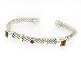 David Yurman Renaissance, Citrine and Tourmaline Cuff Bracelet, 925 and 14kt