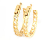 8.39ctw Round Diamond Inside-Out Hoop Earrings in 18K