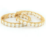 8.39ctw Round Diamond Inside-Out Hoop Earrings in 18K