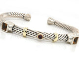 David Yurman Renaissance, Citrine and Tourmaline Cuff Bracelet, 925 and 14kt