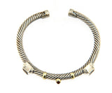 David Yurman Renaissance, Citrine and Tourmaline Cuff Bracelet, 925 and 14kt