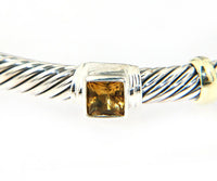 David Yurman Renaissance, Citrine and Tourmaline Cuff Bracelet, 925 and 14kt