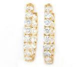 8.39ctw Round Diamond Inside-Out Hoop Earrings in 18K