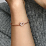 Sparkling Entwined Hearts Charm