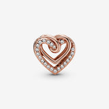 Sparkling Entwined Hearts Charm