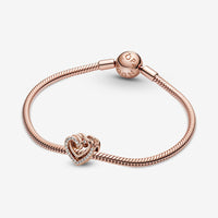 Sparkling Entwined Hearts Charm
