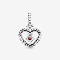 Copy of July Birthstone Heart Dangle Charm