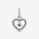 Copy of July Birthstone Heart Dangle Charm