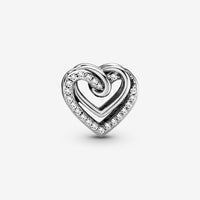 Copy of Sparkling Entwined Hearts Charm