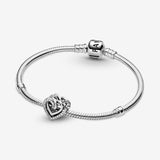 Sparkling Entwined Hearts Charm