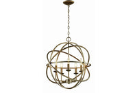 Chandelier-Rosilyn Antique Silver 5-Light