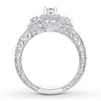 Three-Stone Engagement Ring 3/8 ct tw Diamonds 14K White Gold