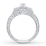 Three-Stone Engagement Ring 3/8 ct tw Diamonds 14K White Gold