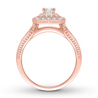 Diamond Engagement Ring 1 ct tw Princess-cut 14K Rose Gold