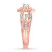 Diamond Engagement Ring 1 ct tw Princess-cut 14K Rose Gold