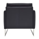 Coco Blue Leather Accent Chair
