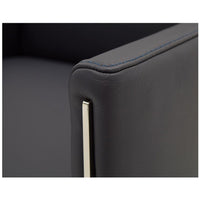 Coco Blue Leather Accent Chair