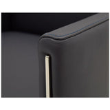Coco Blue Leather Accent Chair