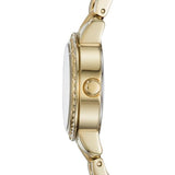 SHAE THREE-HAND GOLD-TONE STAINLESS STEEL WATCH