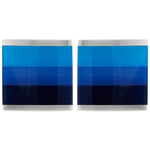 Blue Mother-of-Pearl Cuff Links in Sterling Silver