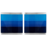 Blue Mother-of-Pearl Cuff Links in Sterling Silver