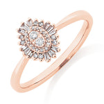 Evermore Promise Ring with 0.15 Carat TW of Diamonds in 10ct Rose Gold