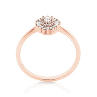 Evermore Promise Ring with 0.15 Carat TW of Diamonds in 10ct Rose Gold